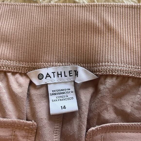 Athleta Brooklyn Womens Textured Ankle Stretch Pants Rose Pink - Picture 9 of 13